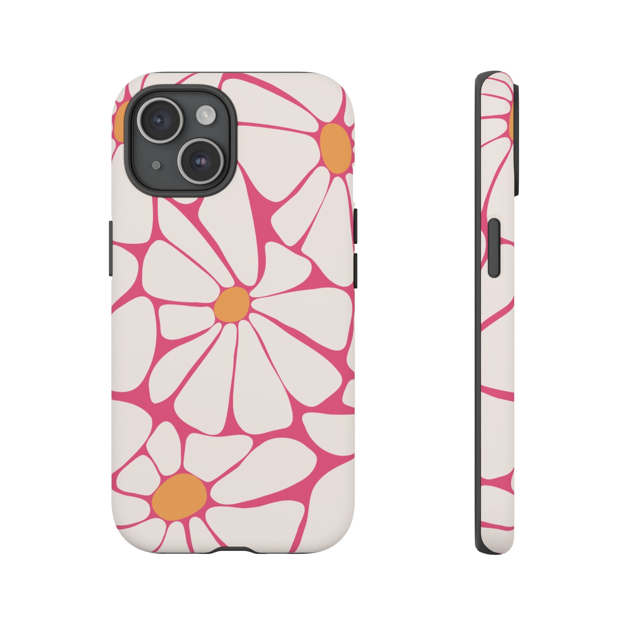 Retro Flowers Pink iPhone Case