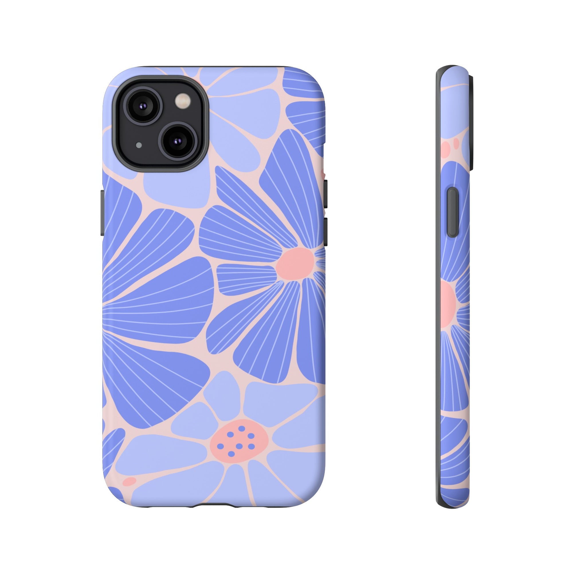 Retro Flowers Blue iPhone Case