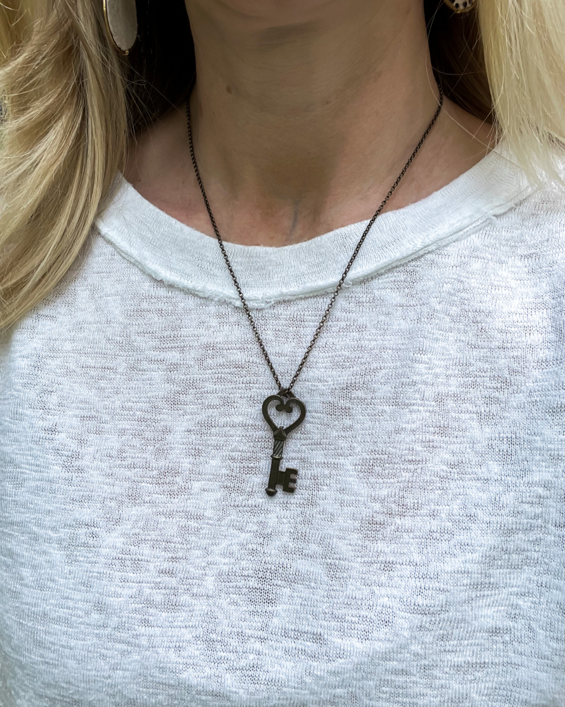 Father's Heart Key Necklace
