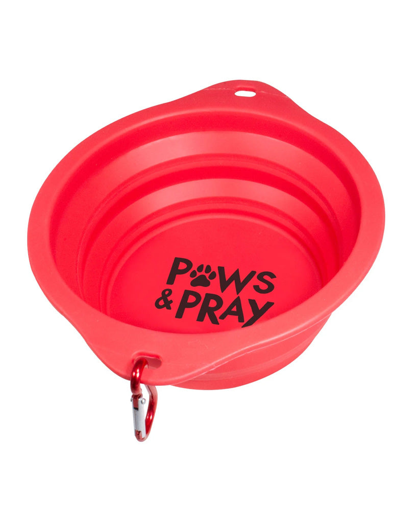 Paws &amp; Pray Pet Collapsible Bowl